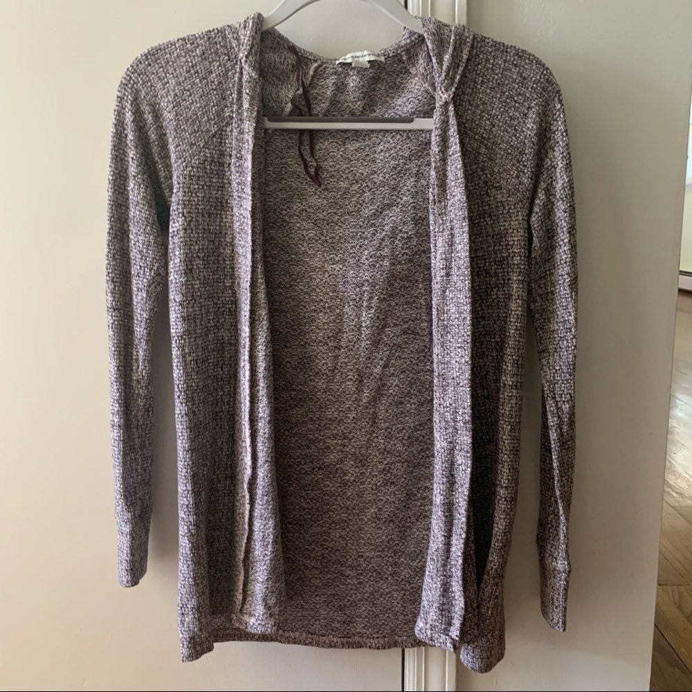American Eagle hooded knit purple cardigan in a size XS
